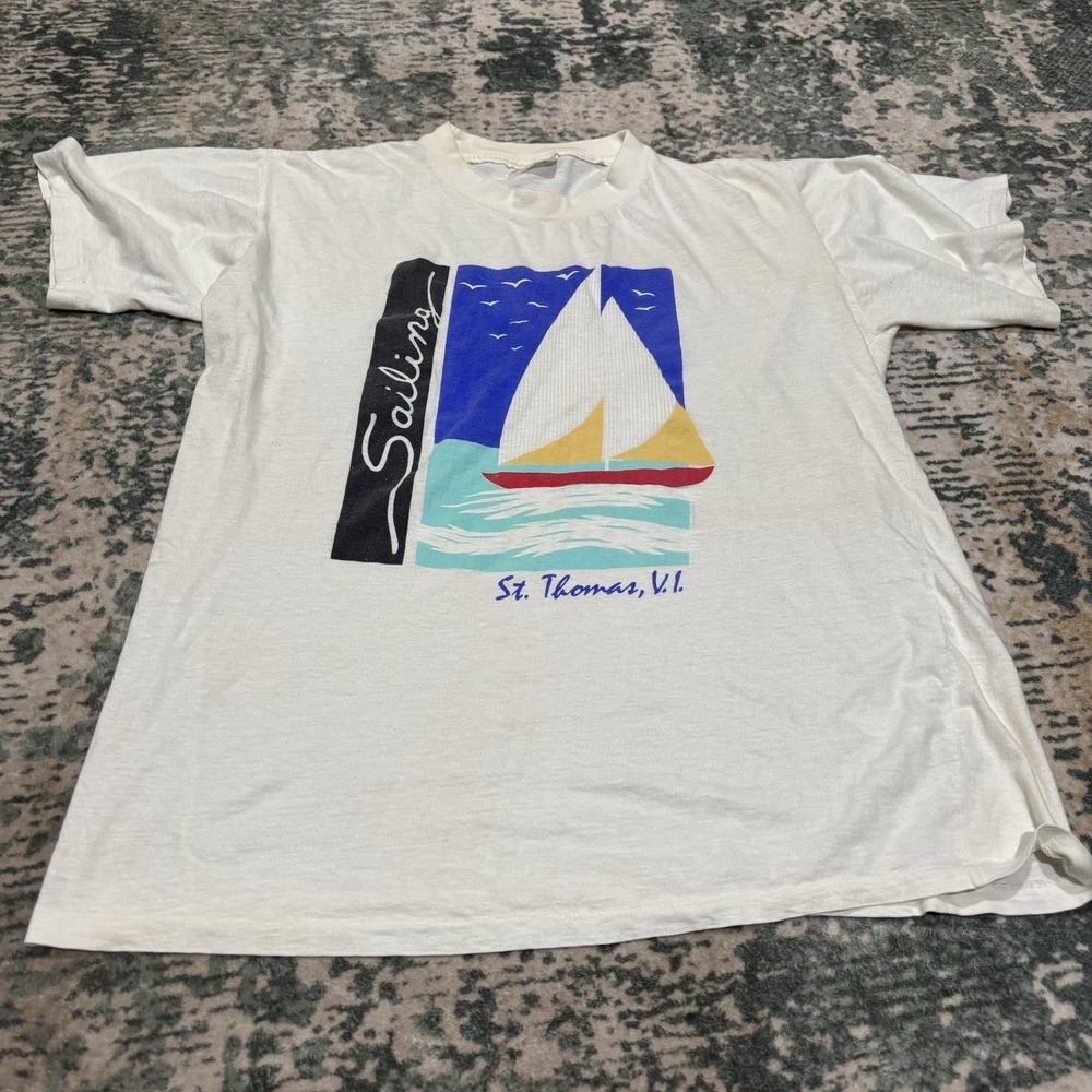 vintage St. Thomas, U.S. Virgin Islands sailing t-shirt Single Stitch XL